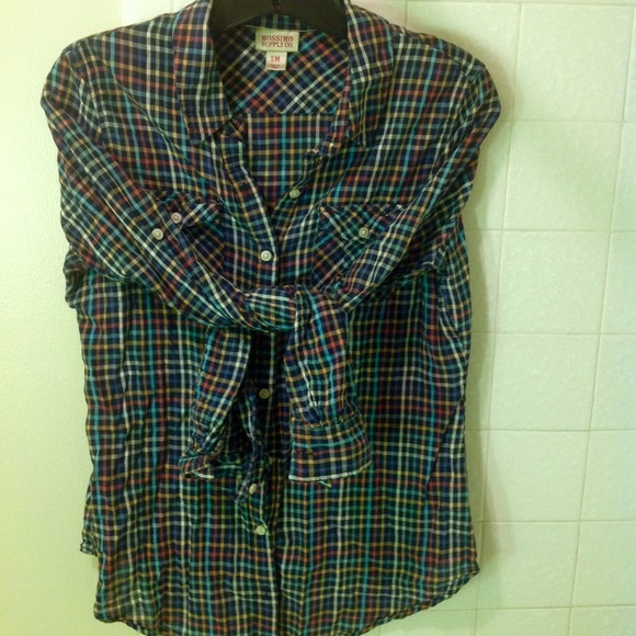 Rainbow plaid button up 🌈 - Picture 4 of 4